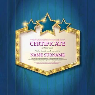 Elegant template of diploma Stock Illustration
