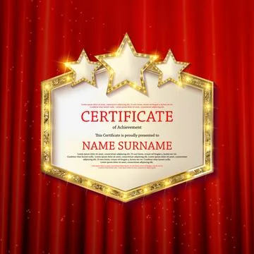 Elegant template of diploma Stock Illustration