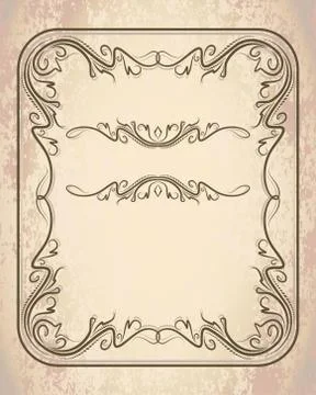 Elegant text frames. Stock Illustration