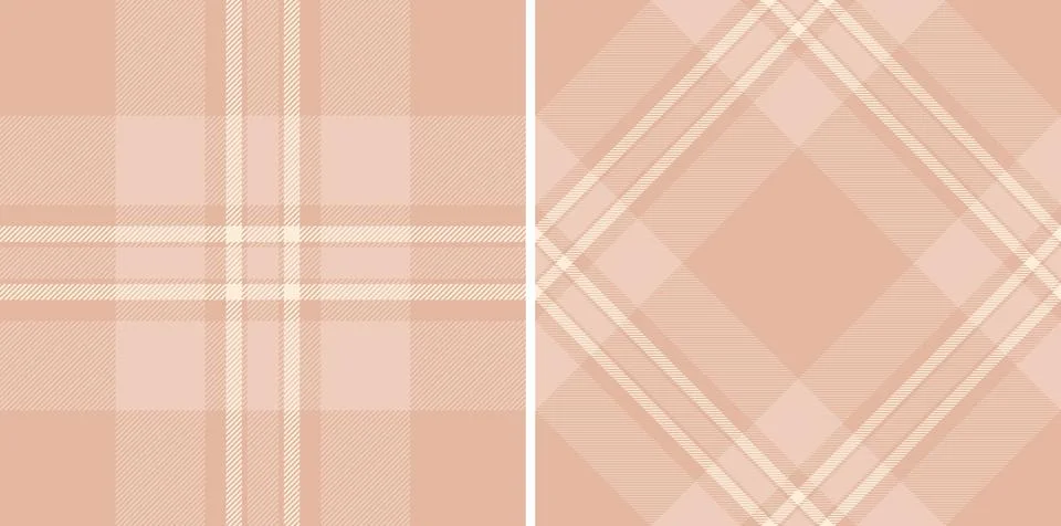 Elegant textile pattern featuring classic plaid and diagonal tartan designs.. 스톡 일러스트