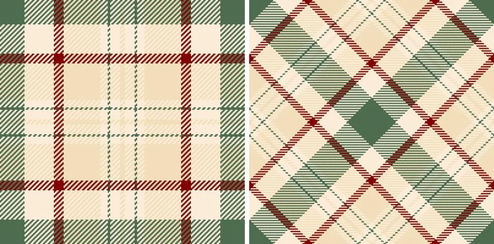 Elegant textile pattern featuring classic tartan. Design elements include int Stock Illustration