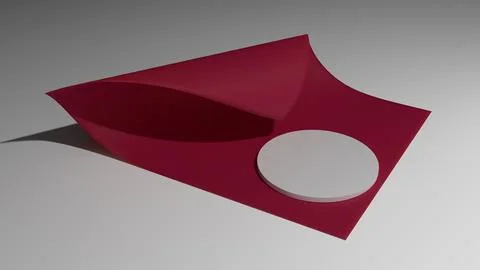 An elegant three-dimensional catwalk in the shape of a disc against the backg Stock Illustration