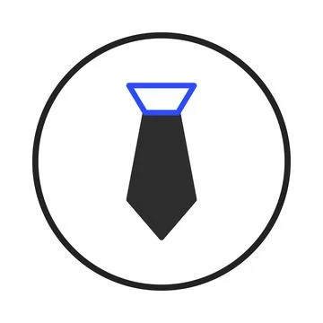 Elegant tie icon in a circular frame representing business attire and profe.. Stock Illustration