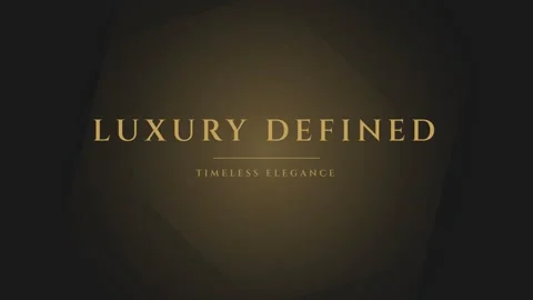 Elegant title sequence revealing luxury defined with timeless golden script.. 库存影片 336805314