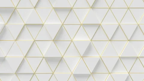 Elegant Triangles Surface Loop 1 Gold x White Stock Footage 147096152