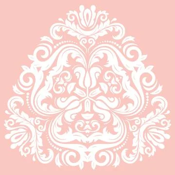 Elegant Triangular Ornament in Classic Style Stock Illustration
