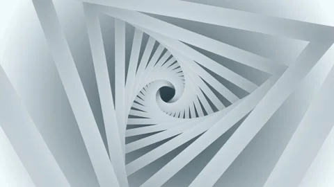 Elegant Triangular Strips Spiral Tunnel Background Animation Video stock 130321721
