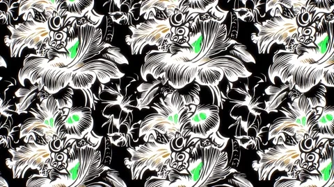 Elegant Tropical Pattern – Horizontal Motion Animation Stock Footage 306396007