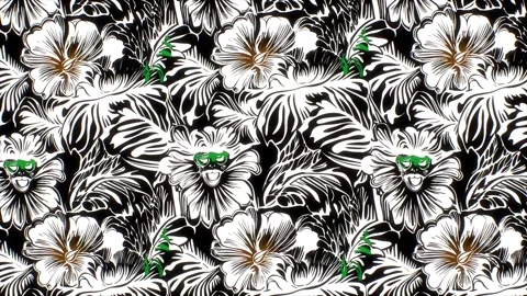 Elegant Tropical Pattern – Horizontal Motion Animation Stock Footage 306396748