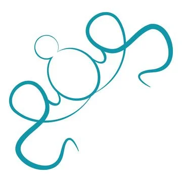 Elegant turquoise 2023 cursive lettering celebrating new year Stock Illustration