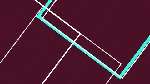 Elegant turquoise and white angular outlines form a restrained abstract des.. Ilustração Stock