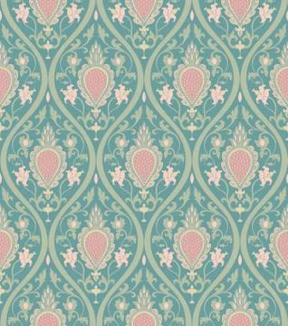 Elegant turquoise pattern. Stock Illustration