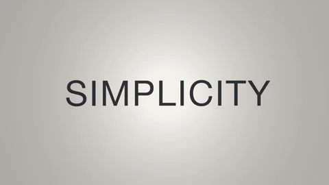 Elegant typography reveals the concept of simplicity against a minimalist Stock Footage 325538463
