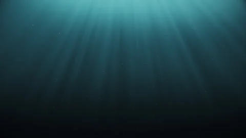 Elegant Underwater Abstract Light Rays With Bubbles Background Loop Stock Footage 311483050