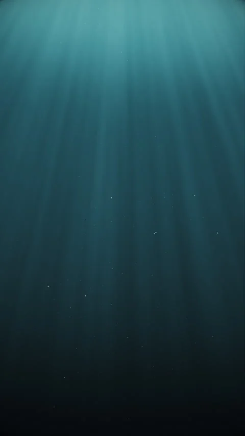 Elegant Underwater Abstract Light Rays With Bubbles Background Loop Stock Footage 311483058
