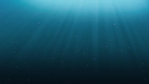 Elegant Underwater Abstract Light Rays With Bubbles Background Loop Stock Footage 311483533