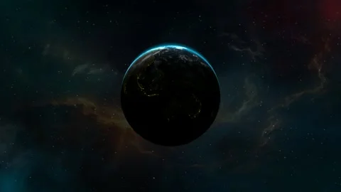 Elegant Universe Sequence: Rotating Earth &amp; Exclusive Space Backdrop 스톡 동영상 343283795