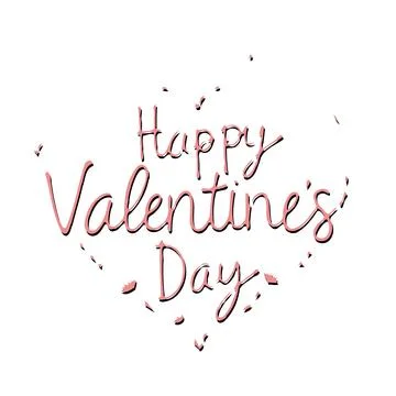 Elegant Valentine's Day Script Typography Illustrazione stock