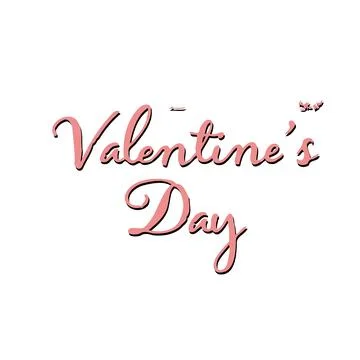 Elegant Valentine's Day Script Typography Art Illustrazione stock