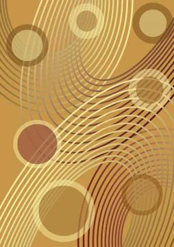 Elegant vector background tuned until golden, with outline ellipse and circle Stock Illustration