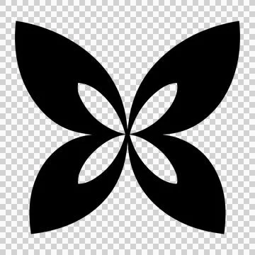 Elegant vector butterfly emblem. Stock Illustration