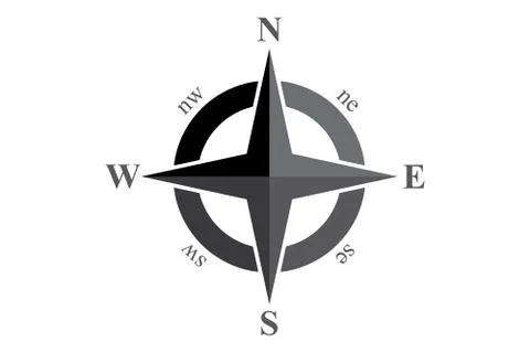 Elegant Vector Compass Illustrazione stock