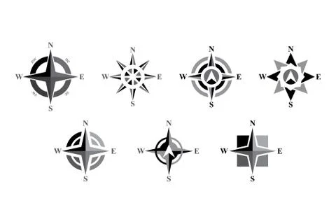 Elegant Vector Compass Illustrazione stock