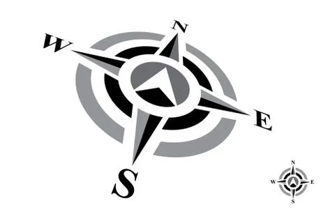 Elegant Vector Compass Stock Illustration