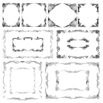 Elegant Vector Frames Set Illustrazione stock