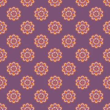 Elegant vector geometric seamless pattern mandala background. Illustrazione stock