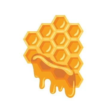Elegant vector illustration of honeycombs featuring intricate hexagonal cel.. Stock Illustration