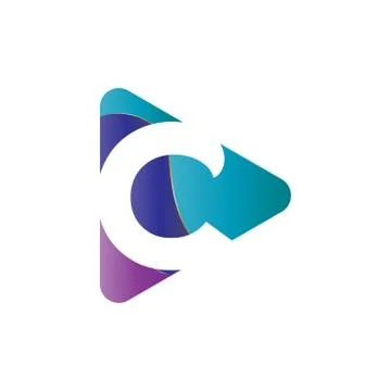 Elegant vector illustration of a triangle with the initials creative logo des Stock Illustration