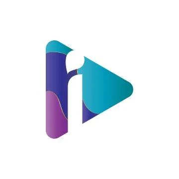 Elegant vector illustration of a triangle with the initials creative logo des Stock Illustration