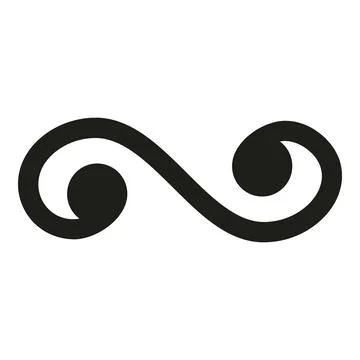 Elegant vector scroll flourish design on a white background 스톡 일러스트