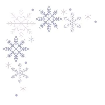 Elegant vector snowflakes border frame ideal for festive designs and holiday  Stock Illustration