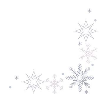 Elegant vector snowflakes border frame ideal for festive designs and holiday  Stock Illustration
