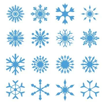 Elegant Vector Snowflakes Set Stock Illustration
