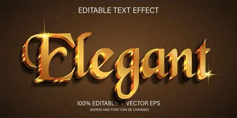 Elegant vector text effect with modern style design Stock Illustration