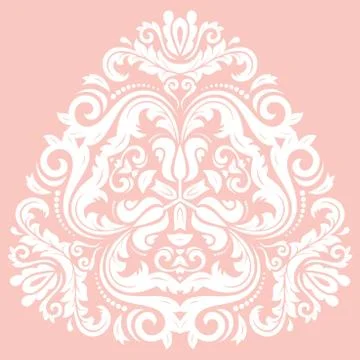 Elegant Vector Triangular Ornament in Classic Style Illustrazione stock