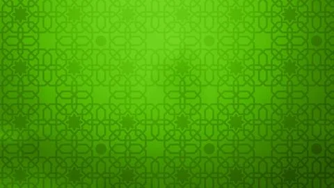 An elegant vibrant green background featuring a traditional Islamic geometr.. Stock Illustration