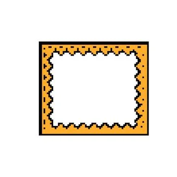 Elegant victorian border frame pixel art vector illustration Stock Illustration