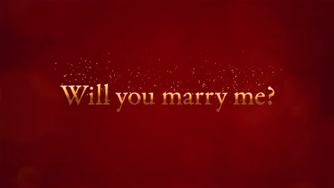 Elegant video with the message "Will you marry me" Stock Footage 150425127