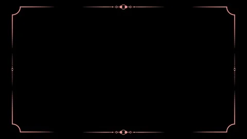 Elegant Vintage Border Frame Loop Video Overlay Collection Stock Footage 345922267