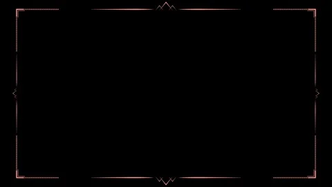 Elegant Vintage Border Frame Loop Video Overlay Collection Stock Footage 345922308