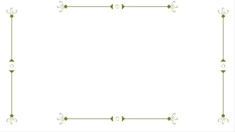 Elegant Vintage Border Frame Loop Video Overlay Collection Stock Footage 345922310
