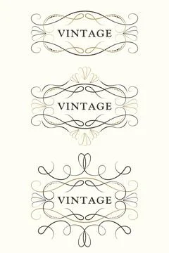 Elegant vintage frames. Perfect for labels, covers, or elegant design accents Illustrazione stock