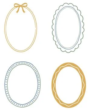 Elegant vintage frames set Illustrazione stock