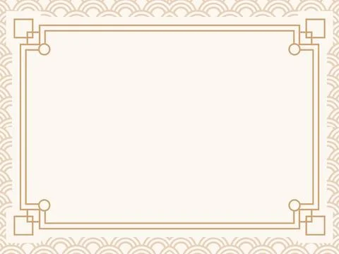 Elegant Vintage Style Rectangular Frame with Intricate Corner Details on a .. Stock Illustration