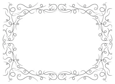 Elegant vintage vector border design featuring delicate calligraphic swirls a 库存插图