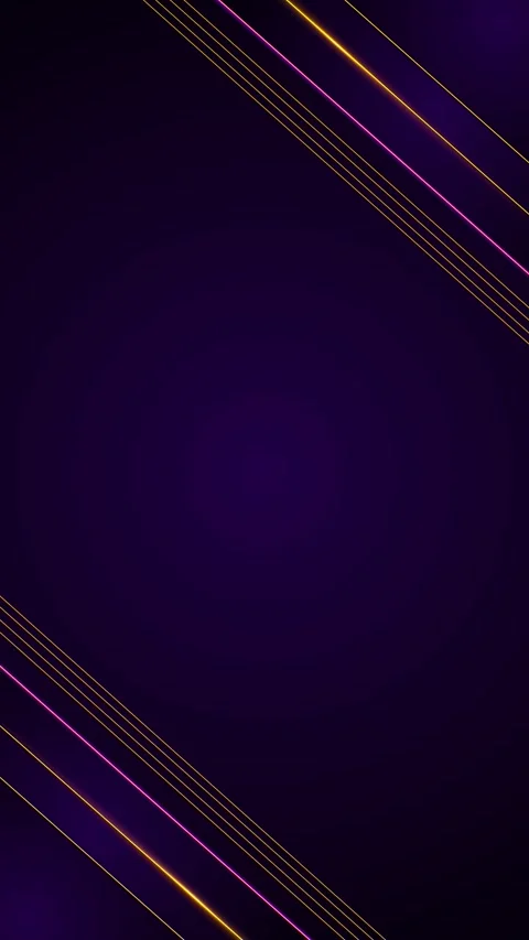 Elegant violet layout diagonal light stripes, gold neon accents, deep gradient s Stock Footage 340403112